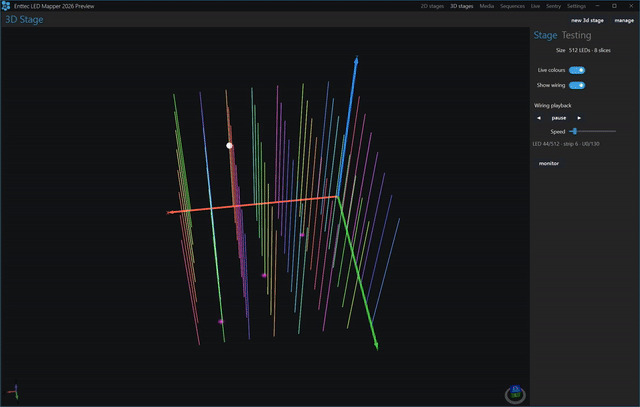 ELM 2026:3D workspace with live wiring playback
