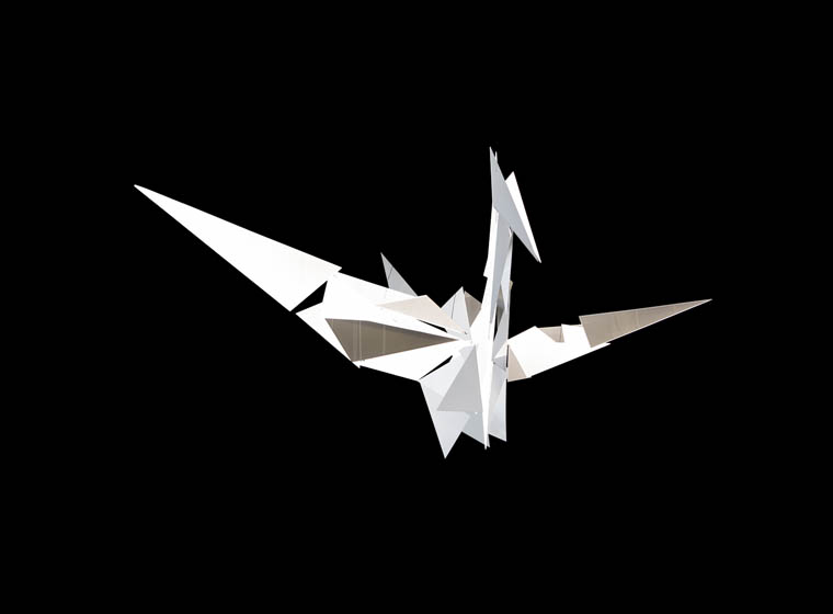 Origami bird 3D illusion